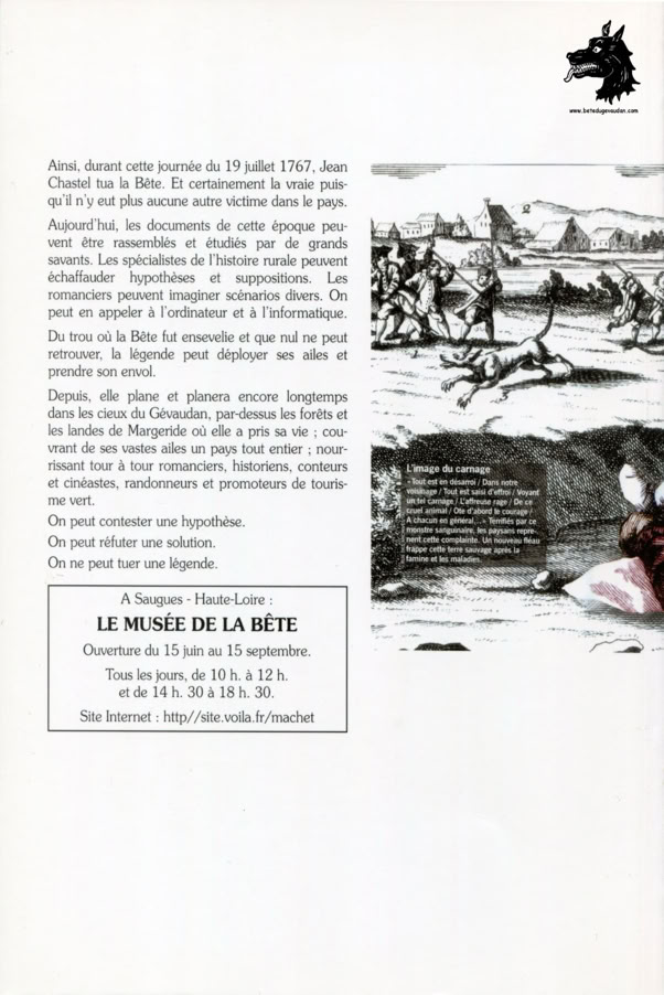 Livre Roger Lagrave Observations on the Beast of Gévaudan