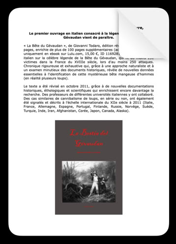 Giovanni Todaro - La bestia del Gévaudan extrait en français