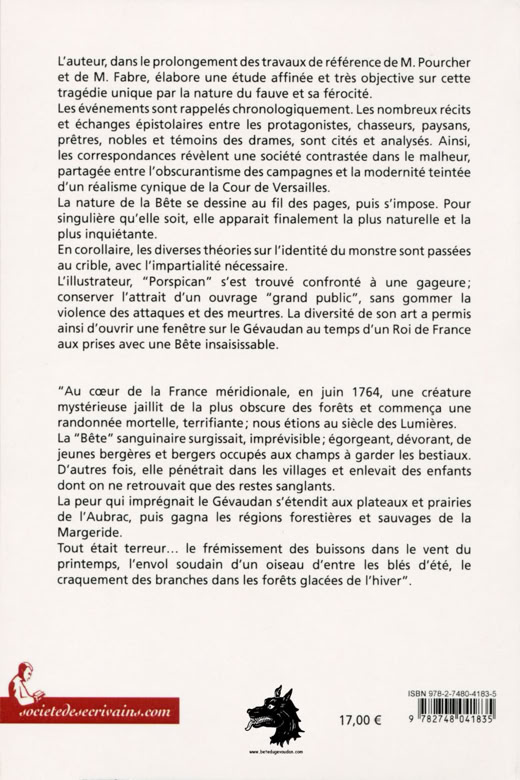 Livre Patrice Esnoux - Les mystères de la Bête du Gévaudan