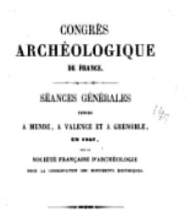 Extracts Archaeological Congress of France 1857