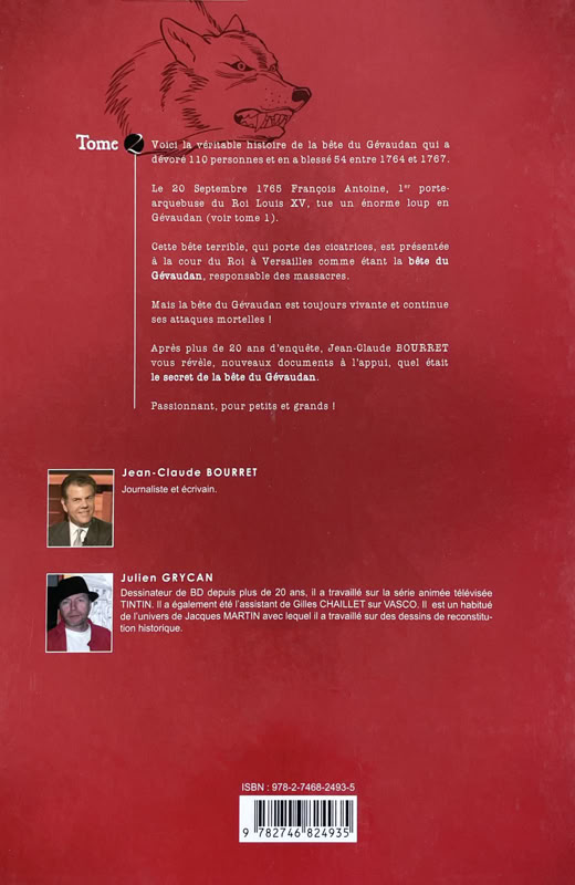 Livre Jean-Claude Bourret - Julien Grycan - La Bête du Gévaudan