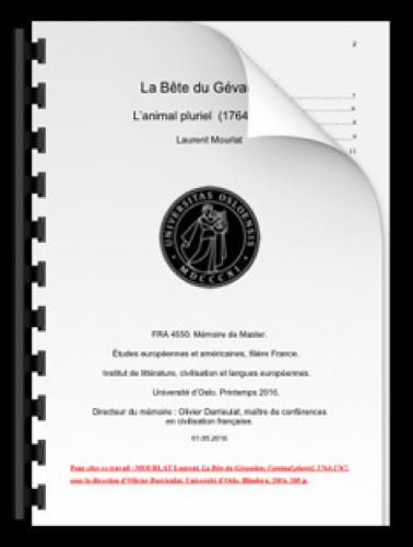 La Bête du Gévaudan l'animal pluriel mémoire de master