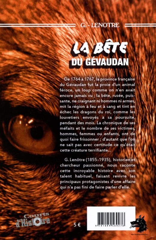 Livre G. Lenôtre - La Bête du Gévaudan