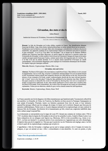 La Bête du Gévaudan l'animal pluriel mémoire de master