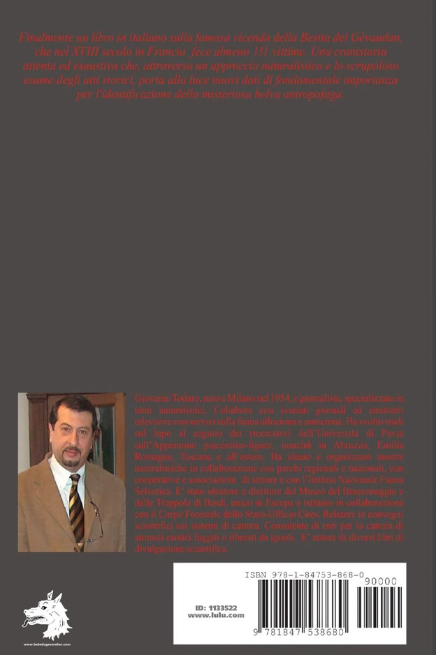 Livre de Giovanni Todaro - La bestia del Gévaudan