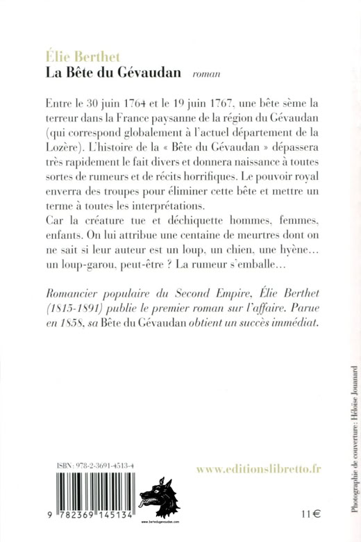 Book from Élie Berthet - The Beast of Gévaudan 1858