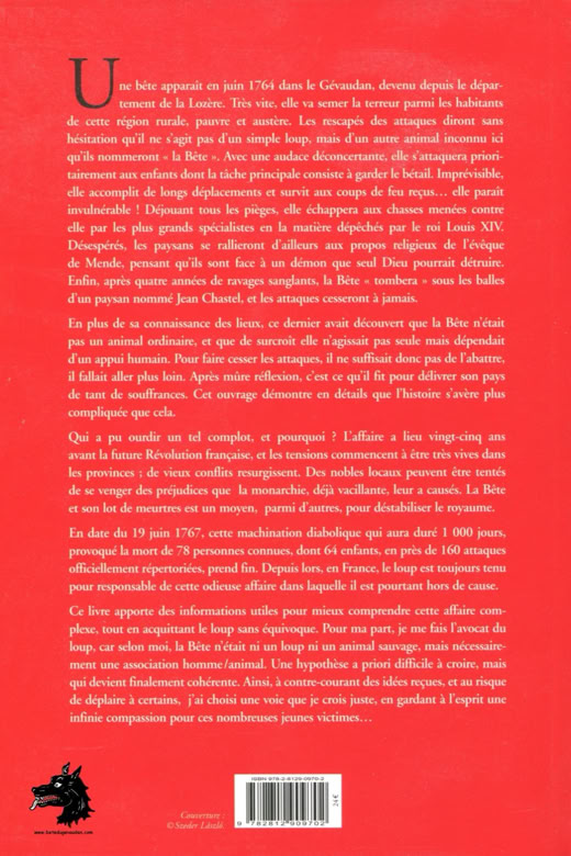 Hervé Boyac The Beast of Gevaudan the wolf rehabilitated 2013