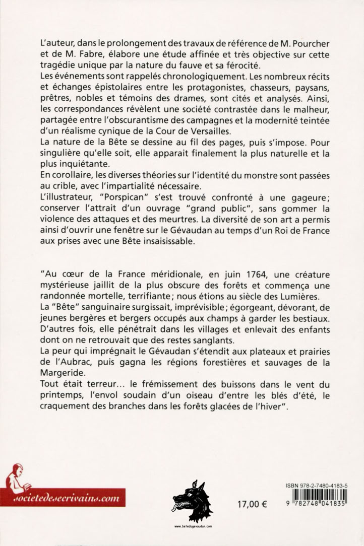 Book Patrice Esnoux The mysteries of the Beast of Gevaudan