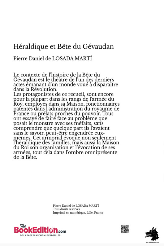 Pierre Daniel de Losada Martì - Heraldry and Beast of Gevaudan