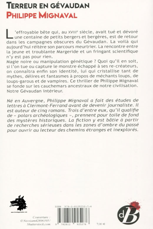 Book Philippe Mignaval - Terror in Gévaudan