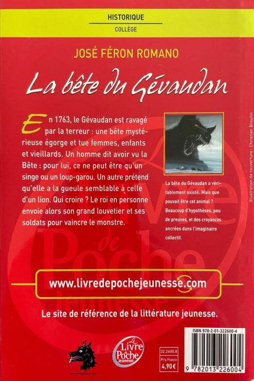 Livre José Féron Romano - La Bête du Gévaudan